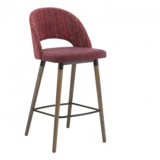 mcm-luna bs Mid Century Modern European Beechwood Commercial Hospitality upholstered wood bar stool